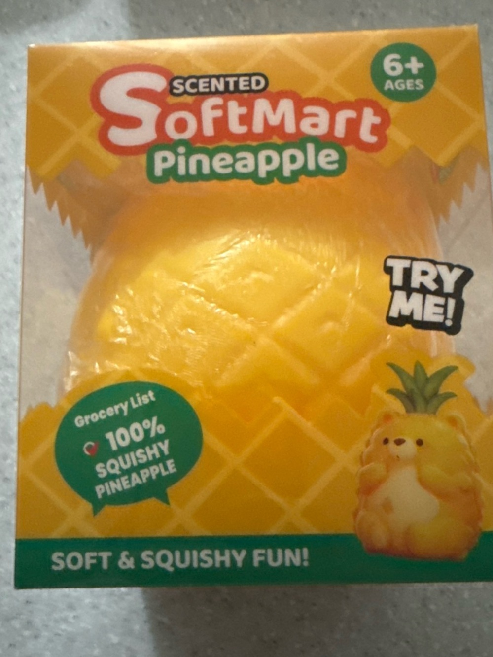 Scented Pineapple Squishy Toy - Yellow
